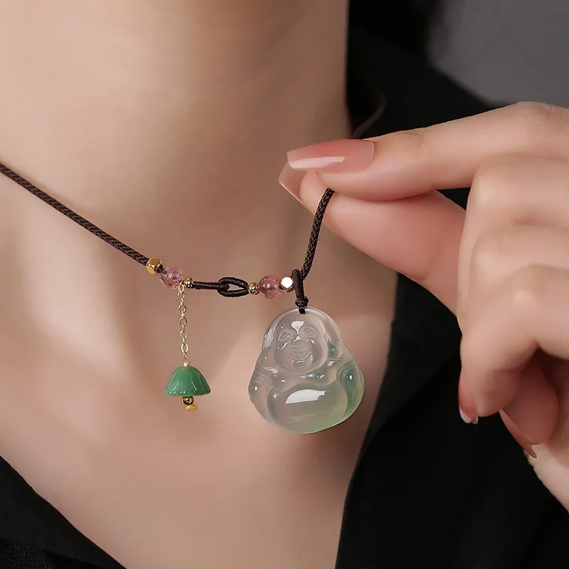Princess Cui Chalcedony Jade Necklaces Unisex-2