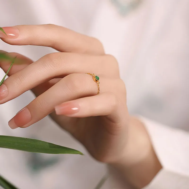 Princess Cui Ice Glutinous Jadeite Rings Women's-6
