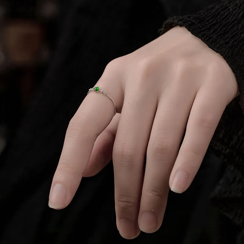 Princess Cui Ice Glutinous Jadeite Rings Unisex-4