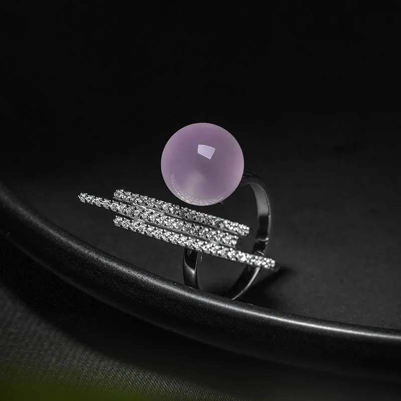 Princess Cui Chalcedony Jade Rings Women's-3