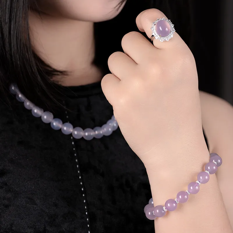 Princess Cui Chalcedony Jade Necklaces Women's-3