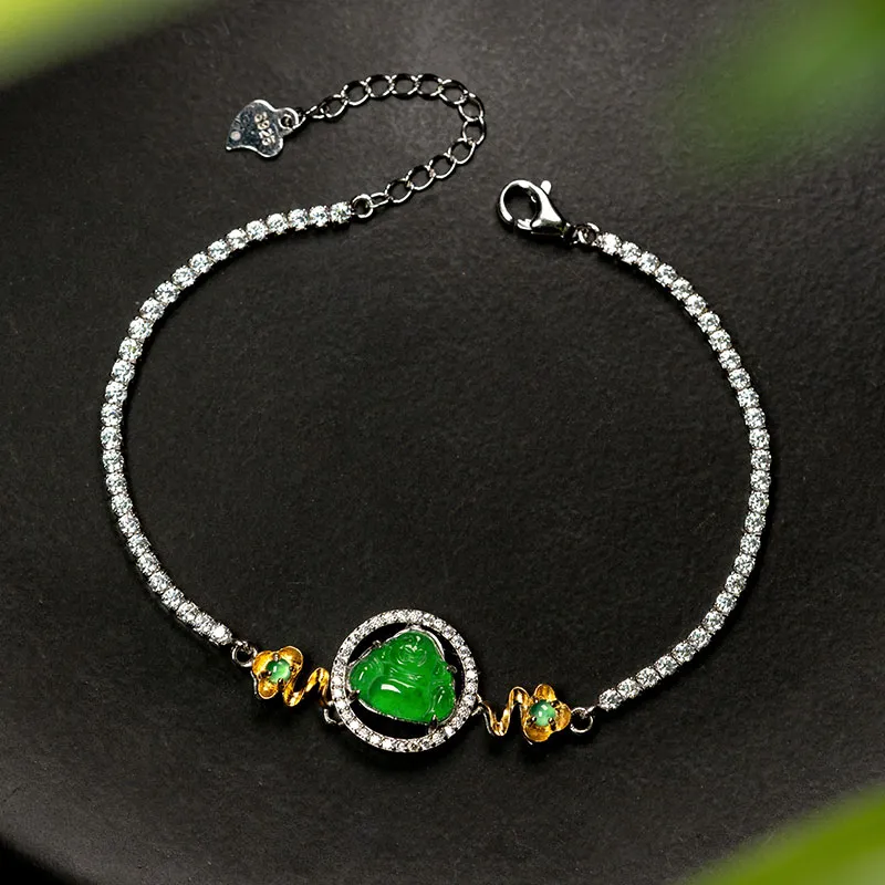 Princess Cui Ice Glutinous Jadeite Bracelets Women's-4