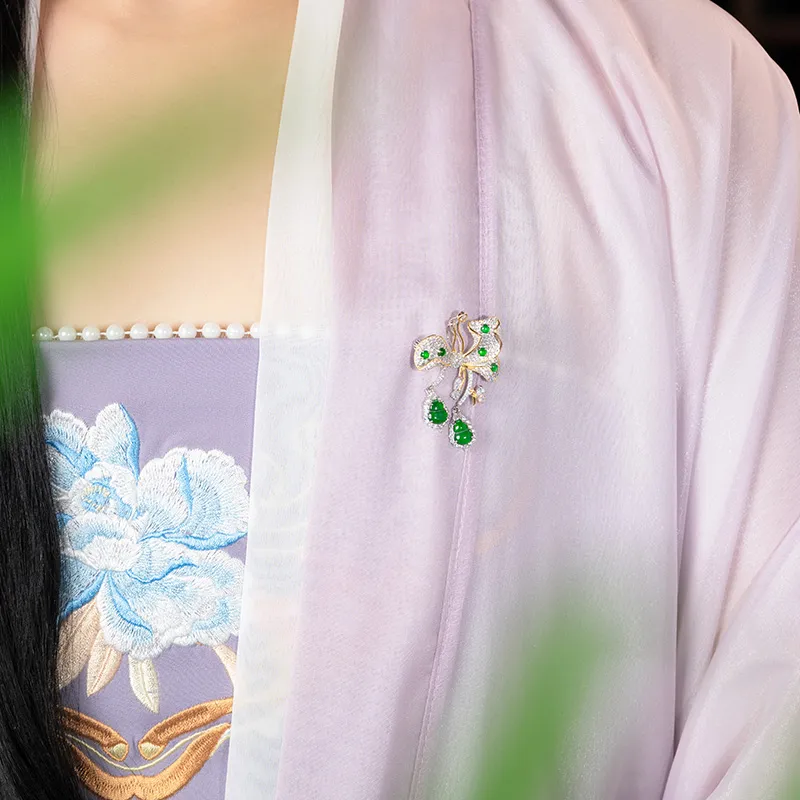 Princess Cui Ice Type Jadeite Brooches Women's-5