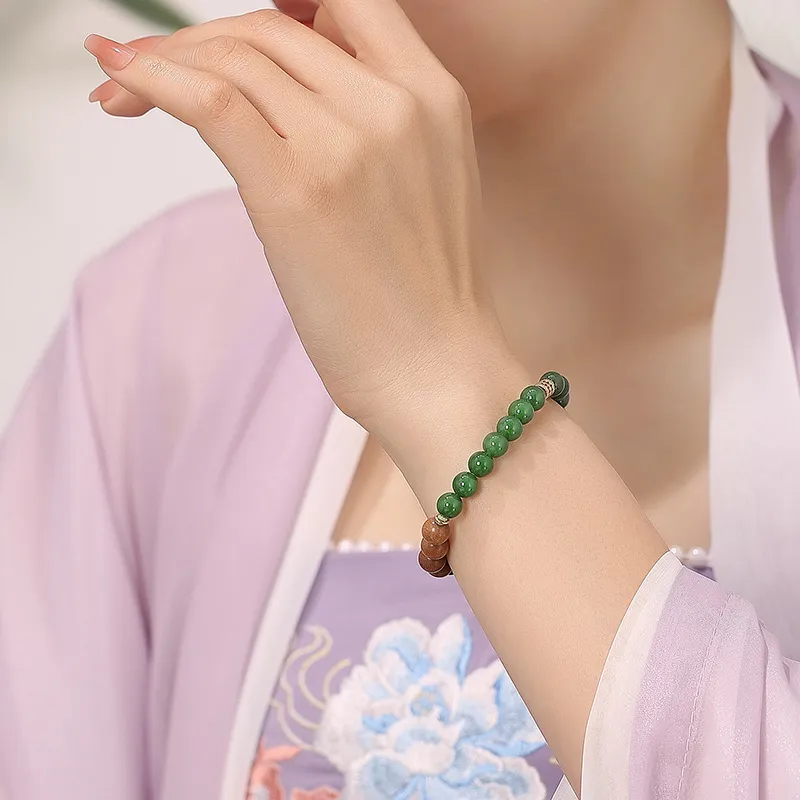 Princess Cui Hetian Jade Bracelets Jasper Unisex-6