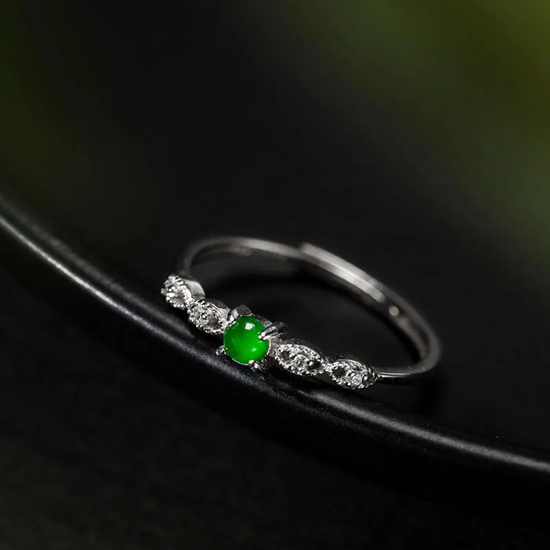 Princess Cui Ice Glutinous Jadeite Rings Women's-2