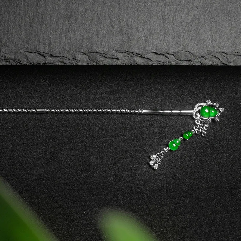 Princess Cui Ice Type Jadeite Hairpin Women's-2