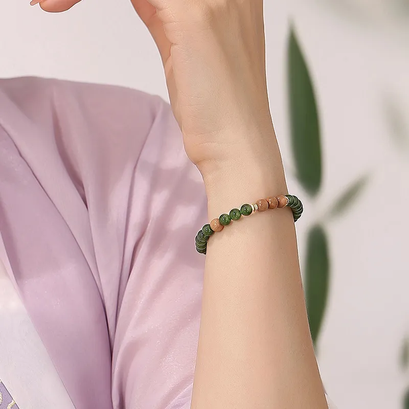 Princess Cui Hetian Jade Bracelets Jasper Unisex-7