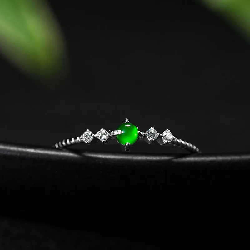 Princess Cui Ice Glutinous Jadeite Rings Unisex-3