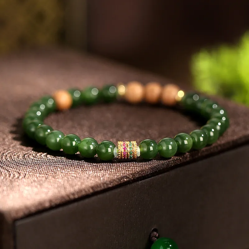 Princess Cui Hetian Jade Bracelets Jasper Unisex-4