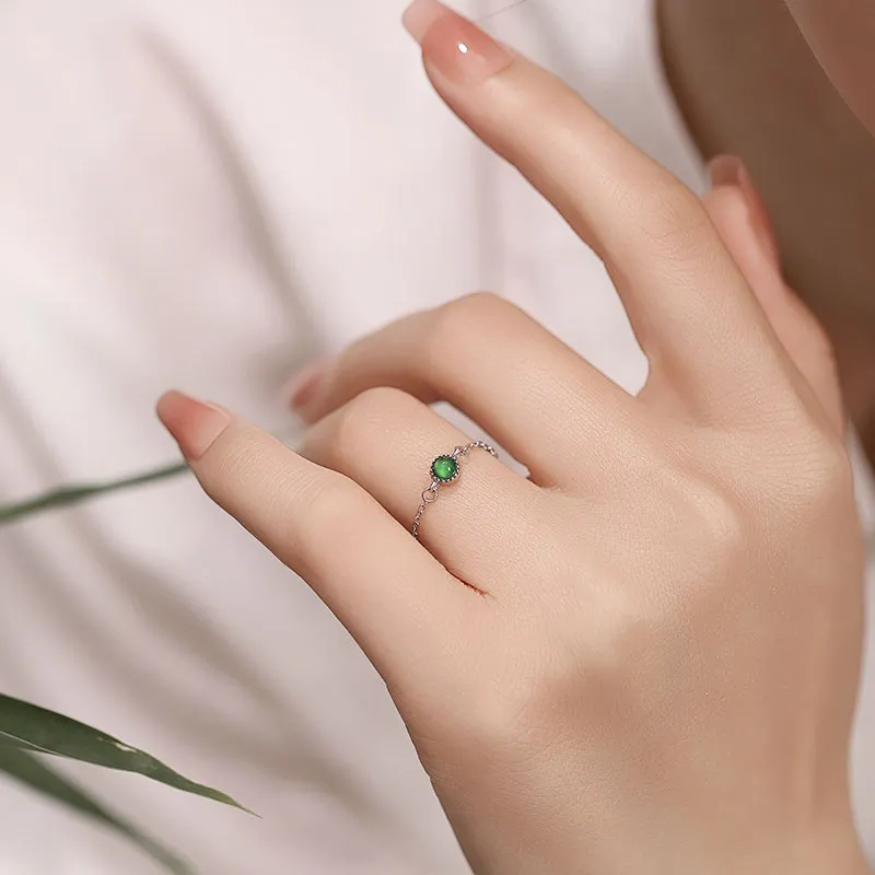 Princess Cui Ice Glutinous Jadeite Rings Women's-5