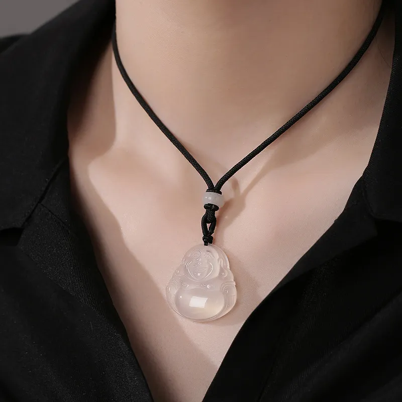 Princess Cui Chalcedony Jade Necklaces Unisex-7