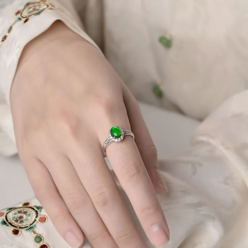 Princess Cui Ice Type Jadeite Rings Women's-8