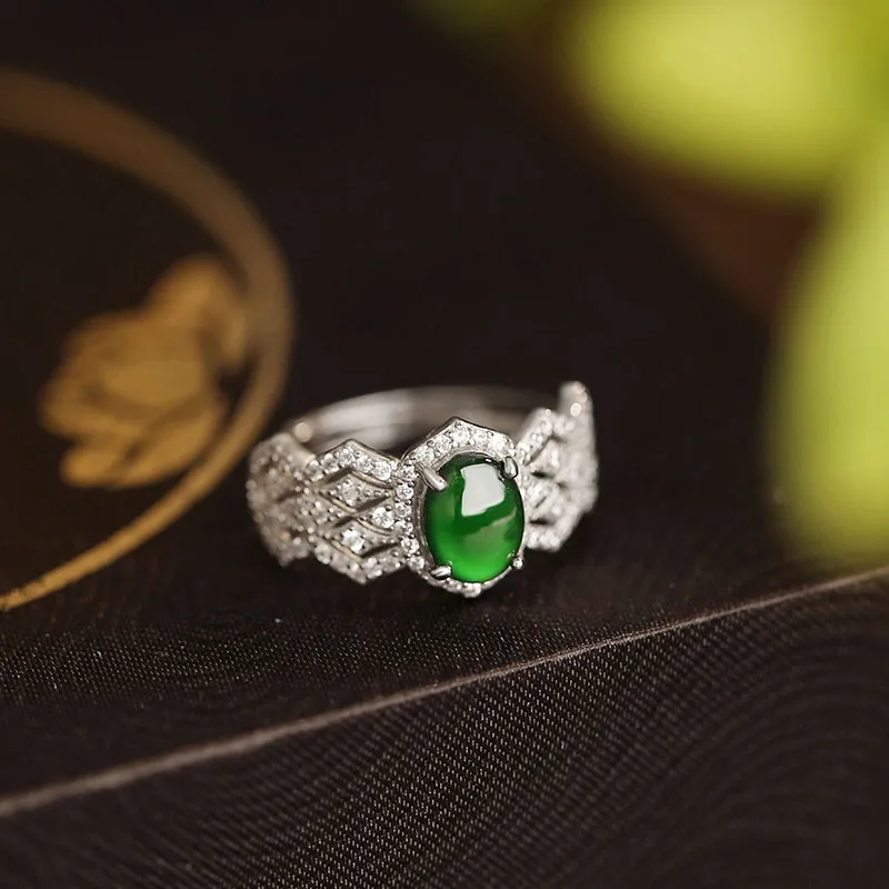 Princess Cui Ice Type Jadeite Rings Unisex-2