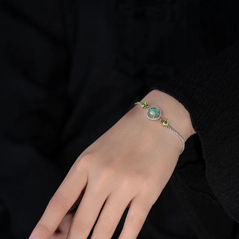 Princess Cui Ice Glutinous Jadeite Bracelets Women's-7