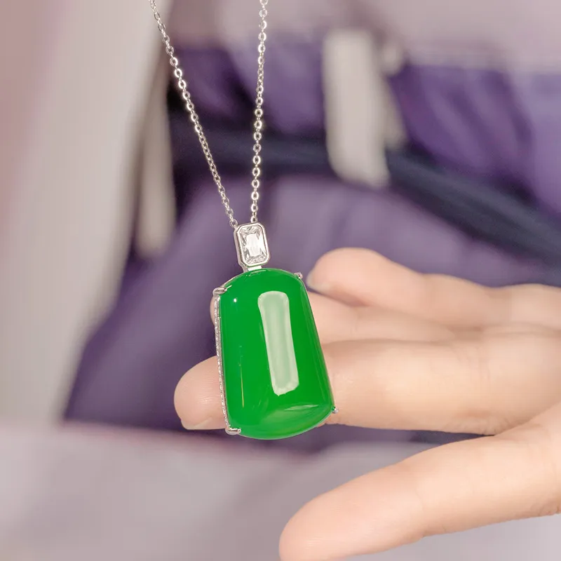 Princess Cui Chalcedony Jade Necklaces Women's-5