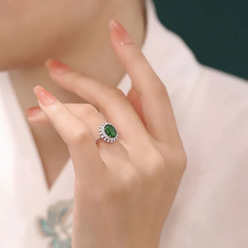 Princess Cui Ice Type Jadeite Rings Women's-5