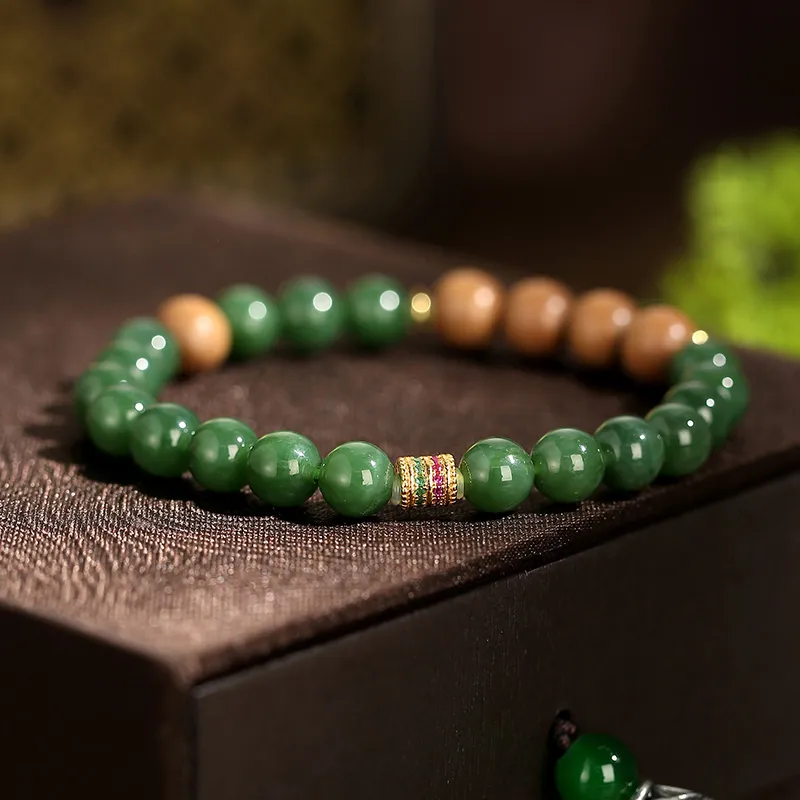 Princess Cui Hetian Jade Bracelets Jasper Unisex-5