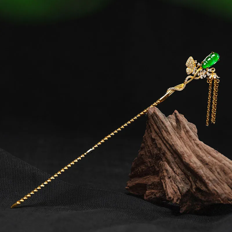 Princess Cui Ice Type Jadeite Hairpin Women's-2