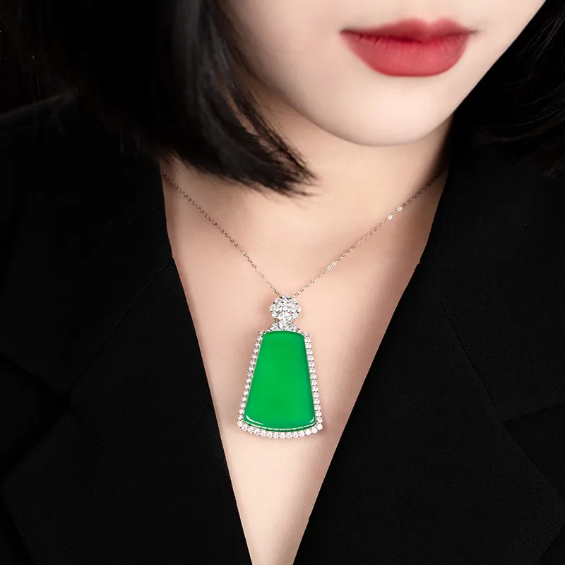 Princess Cui Chalcedony Jade Necklaces Women's-1