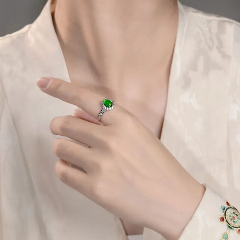 Princess Cui Ice Type Jadeite Rings Women's-9