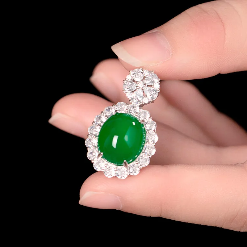 Princess Cui Agate Jade Pendants Women's-2