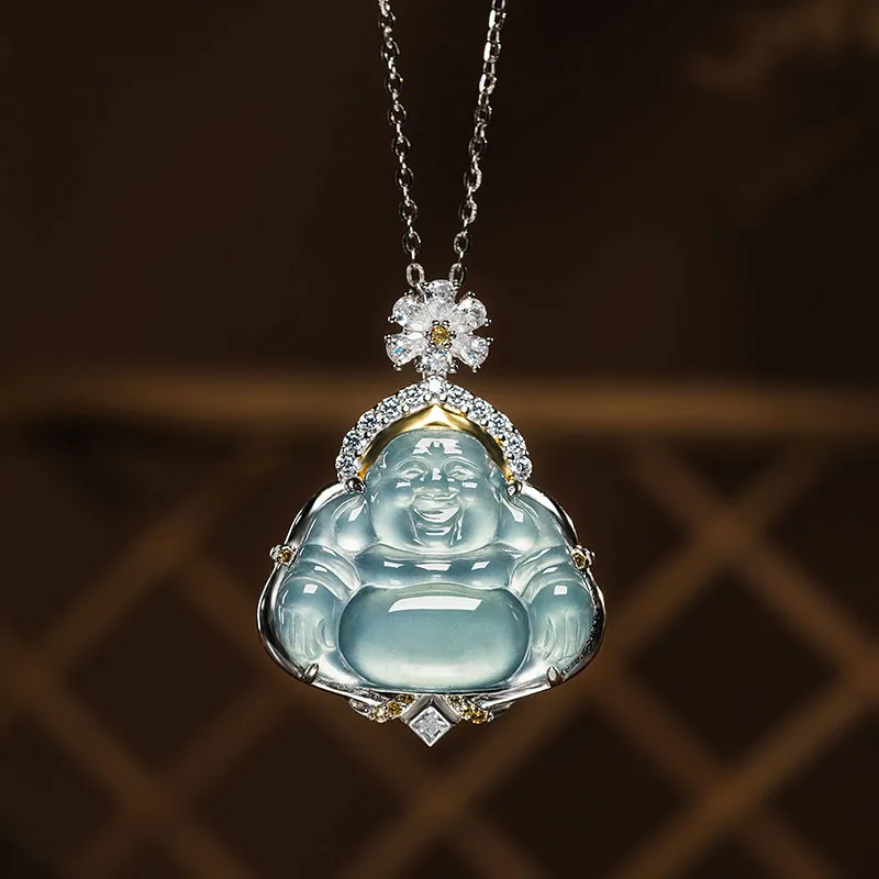 Princess Cui Ice Glutinous Jadeite Necklaces Women's-1