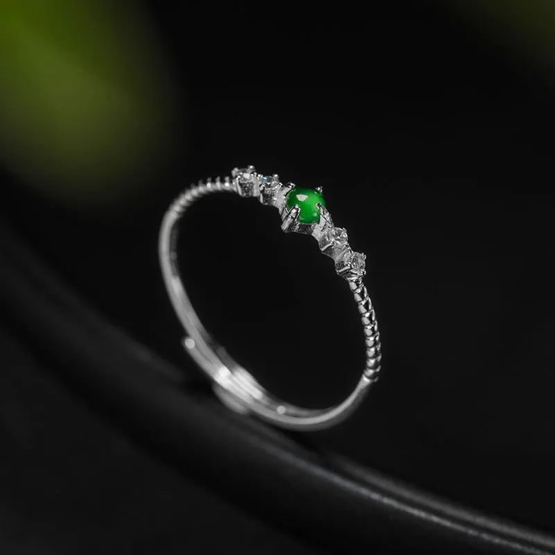 Princess Cui Ice Glutinous Jadeite Rings Unisex-1