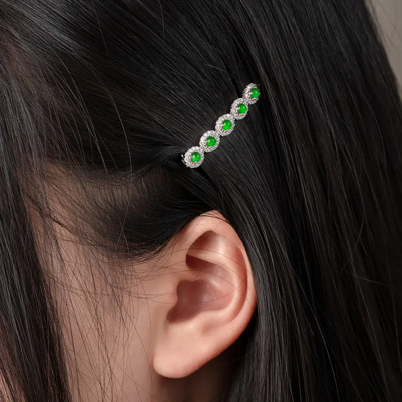 Princess Cui High Ice Jade Jadeite Hair Clip Unisex-2