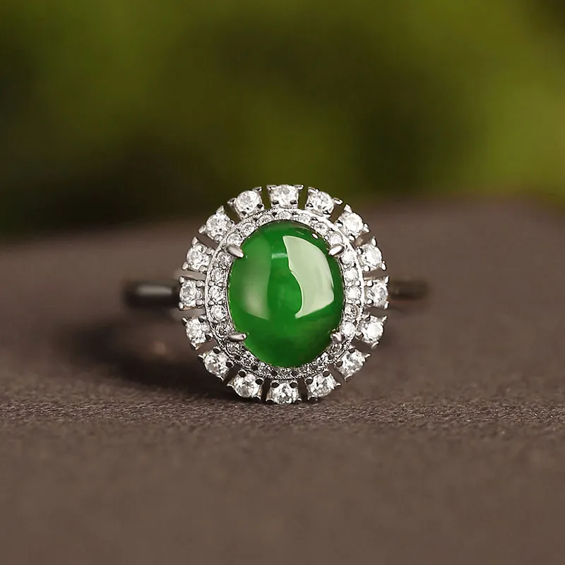 Princess Cui Ice Type Jadeite Rings Women's-2