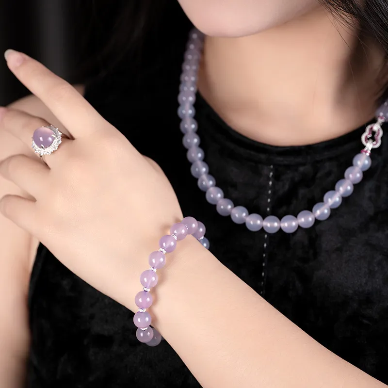 Princess Cui Chalcedony Jade Necklaces Women's-1