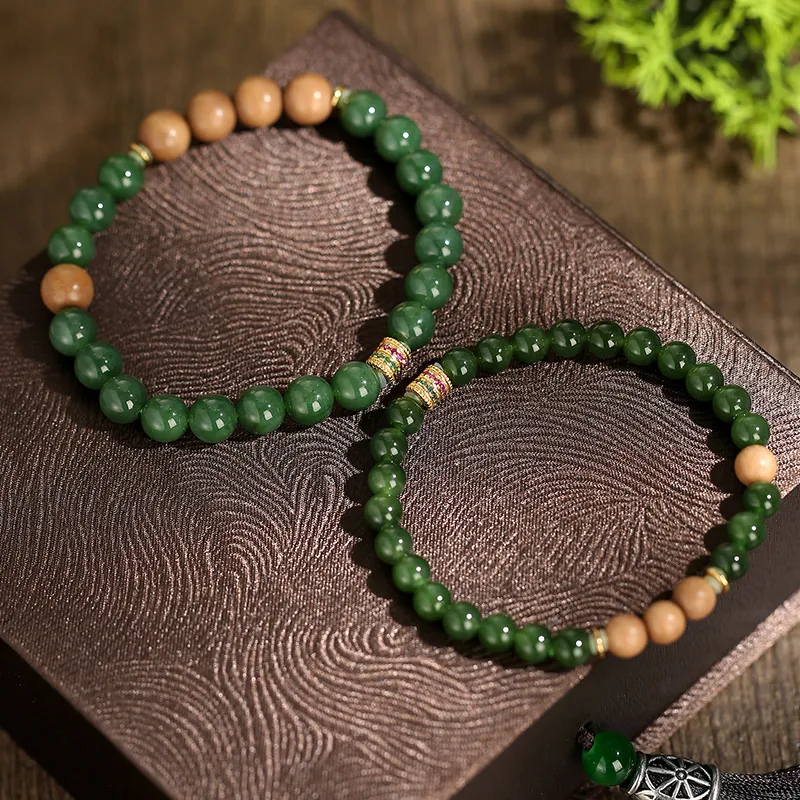 Princess Cui Hetian Jade Bracelets Jasper Unisex-3