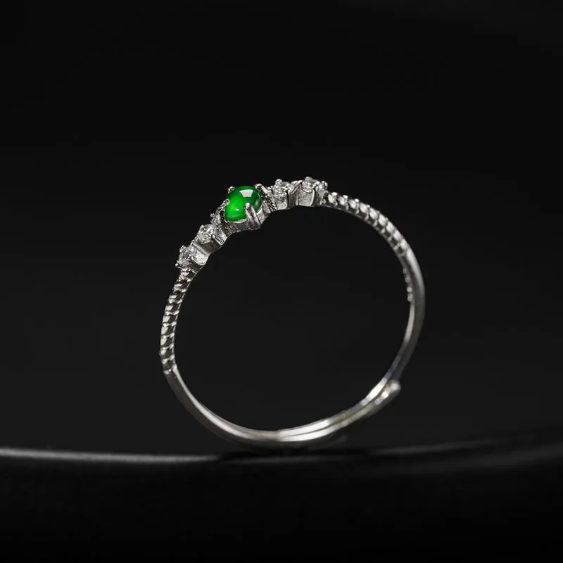 Princess Cui Ice Glutinous Jadeite Rings Unisex-2