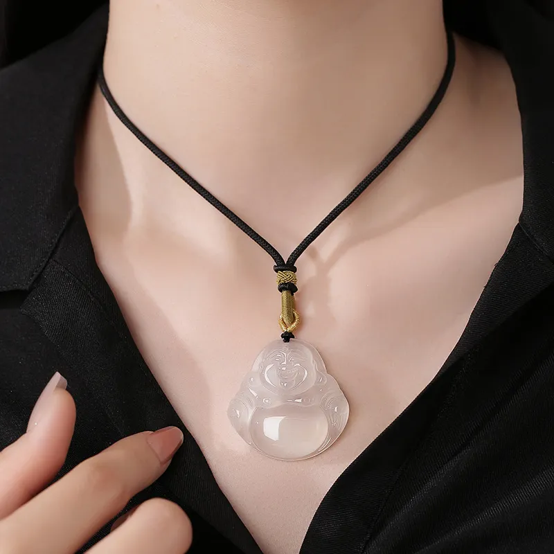 Princess Cui Chalcedony Jade Necklaces Unisex-4