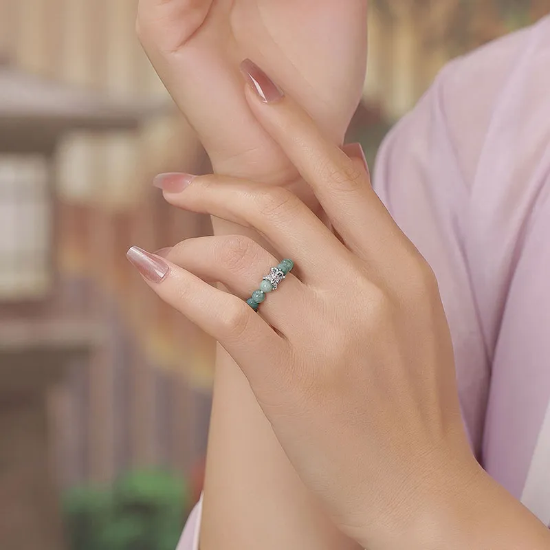 Princess Cui Ice Glutinous Jadeite Rings Unisex-4