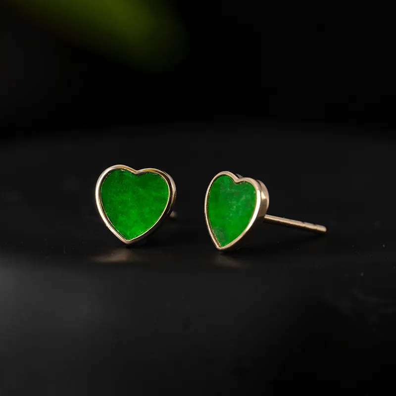 Princess Cui Ice Type Jadeite Stud Earrings Women's-1