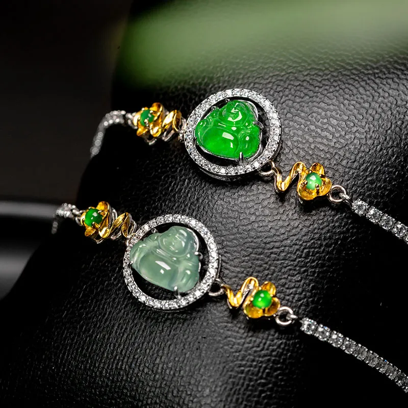 Princess Cui Ice Glutinous Jadeite Bracelets Women's-6