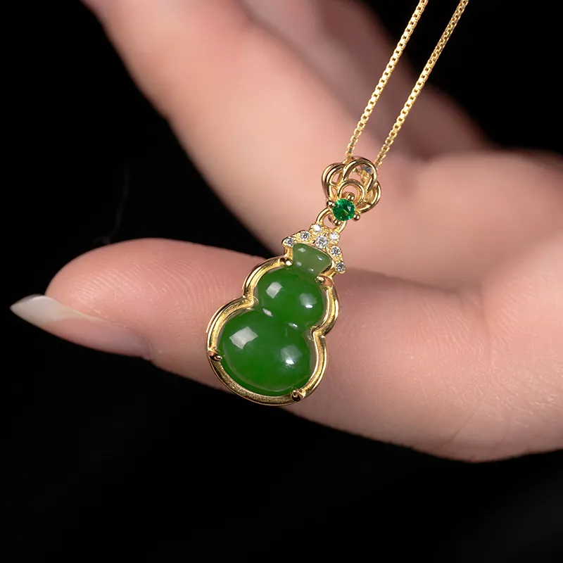 Princess Cui S925 Silver And Field Jade Pendants Women's Green Jade-1