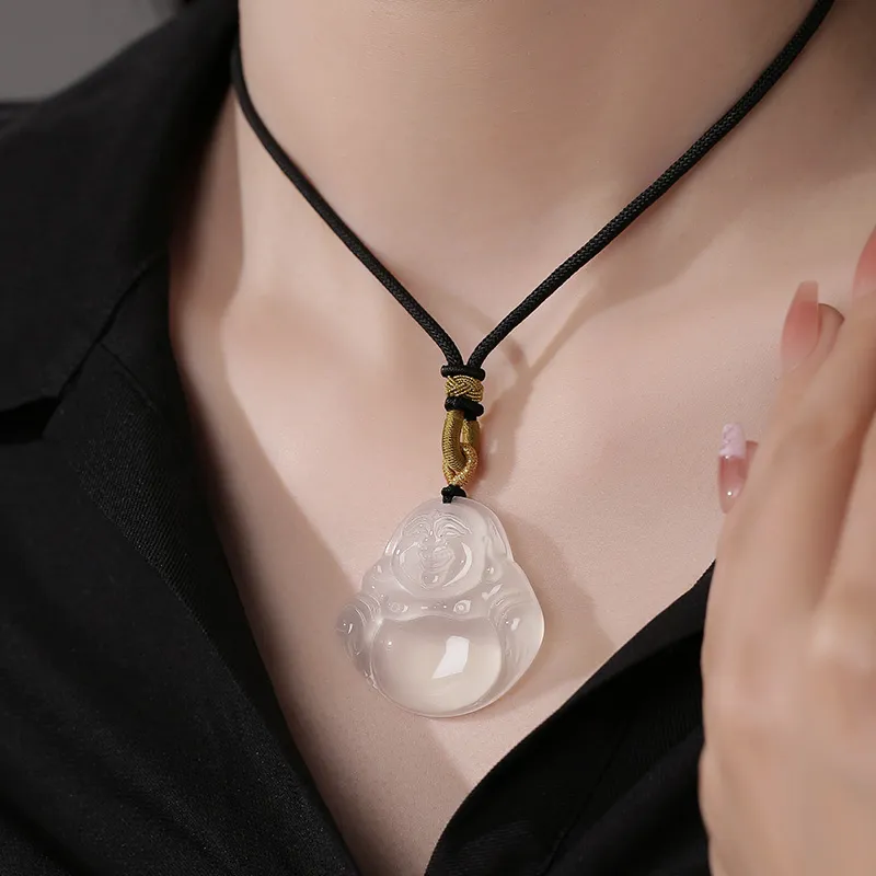 Princess Cui Chalcedony Jade Necklaces Unisex-5