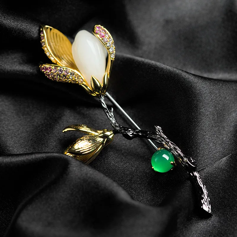 Princess Cui Chalcedony Brooches Unisex-3