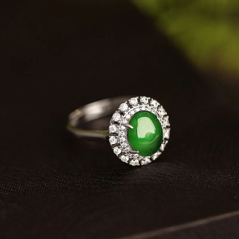 Princess Cui Ice Type Jadeite Rings Women's-3