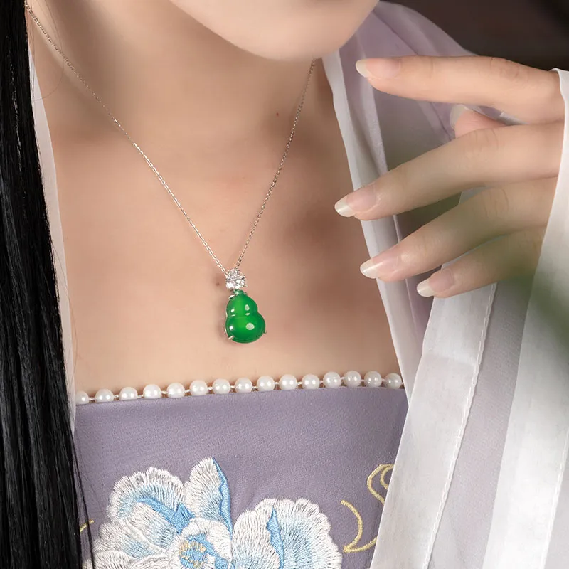 Princess Cui Chalcedony Jade Necklaces Women's-5