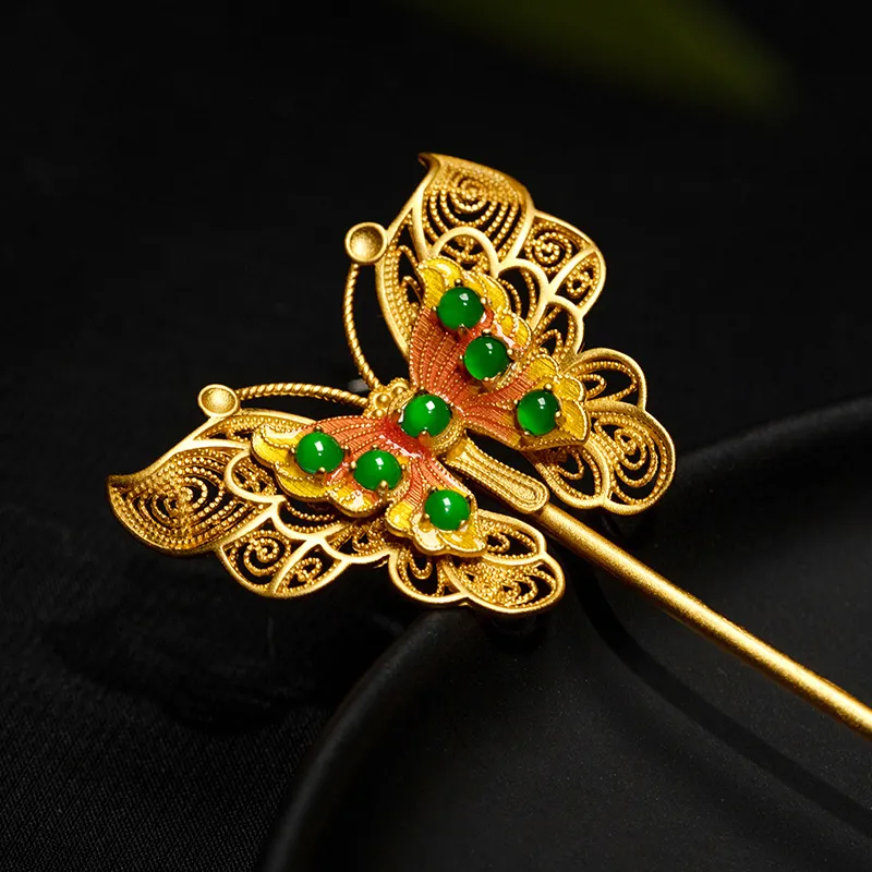 Princess Cui Ice Type Jadeite Hairpin Women's-2