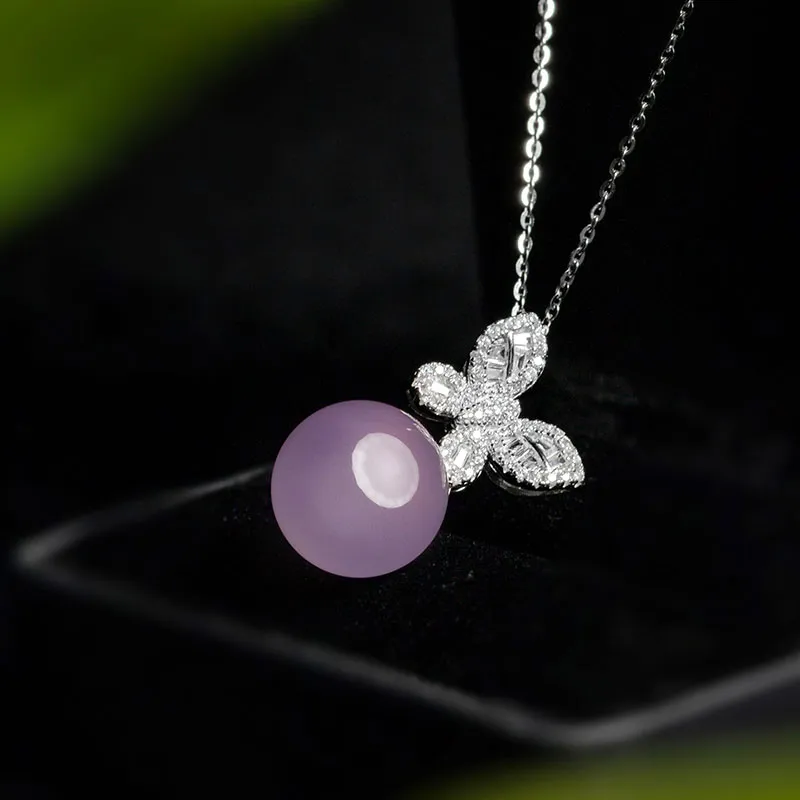 Princess Cui Chalcedony Jade Necklaces Women's-2