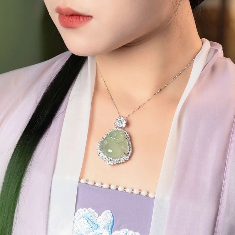 Princess Cui Chalcedony Jade Necklaces Unisex-3