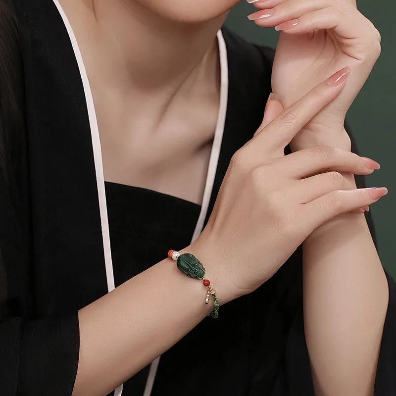 Princess Cui Bracelets Green Jade Unisex-5