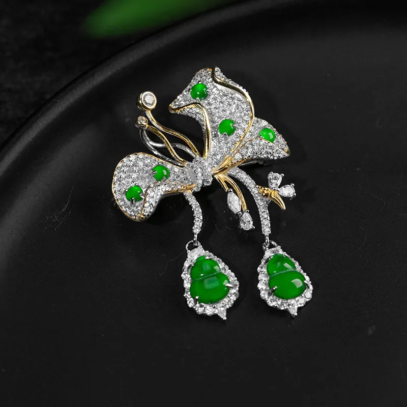 Princess Cui Ice Type Jadeite Brooches Women's-2