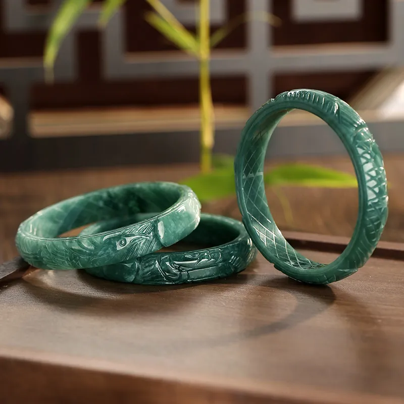 Princess Cui Bean Type Jadeite Bangles Unisex-1