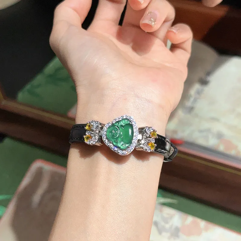 Princess Cui Ice Glutinous Jadeite Bracelets Unisex-6