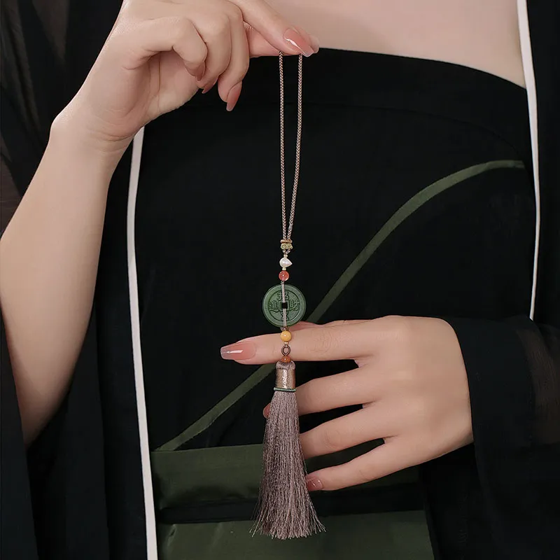 Princess Cui Hetian Jade Green Jade Unisex-5