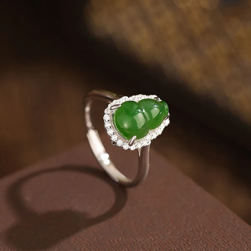 Princess Cui Hetian Jade Rings Jasper Women's-1